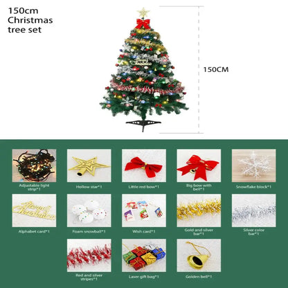 Large Christmas Tree (1.5/1.8/2.1M) with 4M 30-LED Colourful Lights Habicare