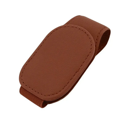 Leather Car Sunglasses & Card Holder Clip Habicare
