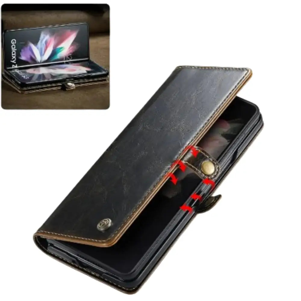 Leather Wallet Case for Samsung Z Fold 6/5/4/3 Habicare