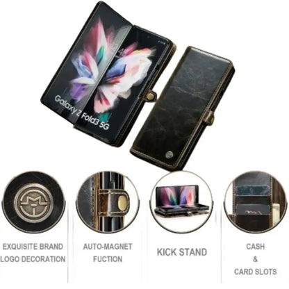 Leather Wallet Case for Samsung Z Fold 6/5/4/3 Habicare