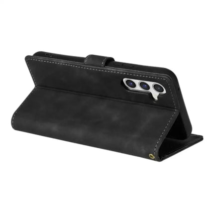 Leather Wallet Flip Case for Samsung Note & S Series (Black) Habicare