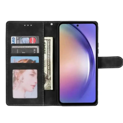 Leather Wallet Flip Case for Samsung Note & S Series (Black) Habicare