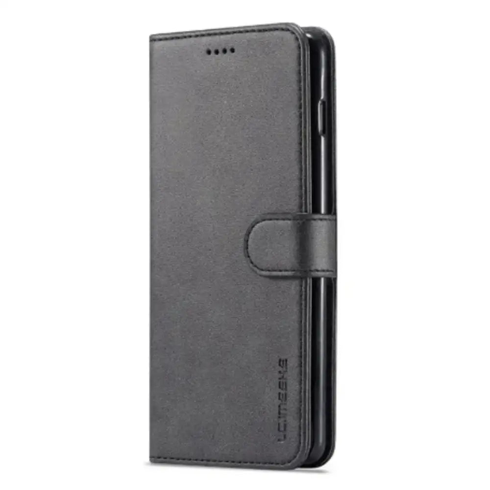 Leather Wallet Flip Case for Samsung Galaxy Series (Black) Habicare