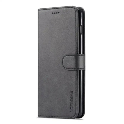 Leather Wallet Flip Case for Samsung Galaxy Series (Black) Habicare