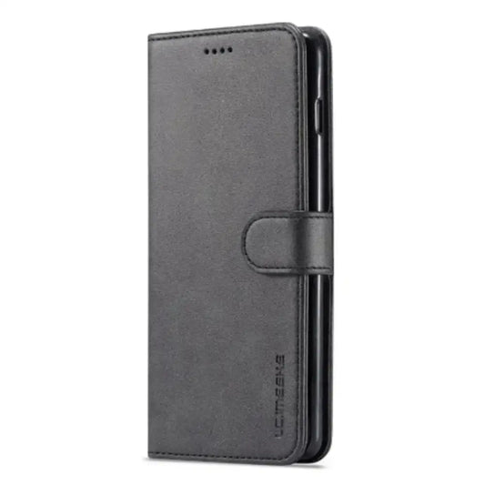 Leather Wallet Flip Case for Samsung Galaxy Series (Black) Habicare