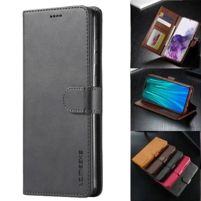 Leather Wallet Flip Case for Samsung Galaxy Series (Black) Habicare