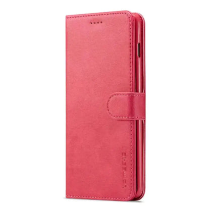 Leather Wallet Flip Case for Samsung Galaxy Series (Rose Red) Habicare