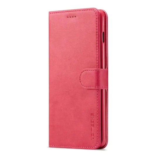 Leather Wallet Flip Case for Samsung Galaxy Series (Rose Red) Habicare