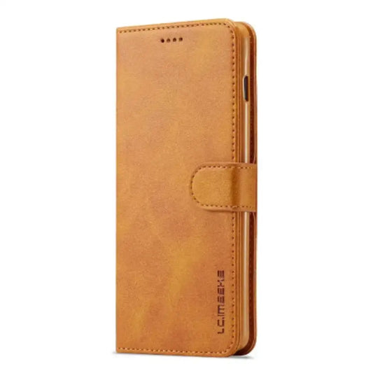 Leather Wallet Flip Case for Samsung Galaxy Series (Yellow) Habicare