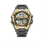 LIGE Men's Digital Sports Watch – LED Display, Quartz Movement, Stopwatch (4 designs available) Habicare