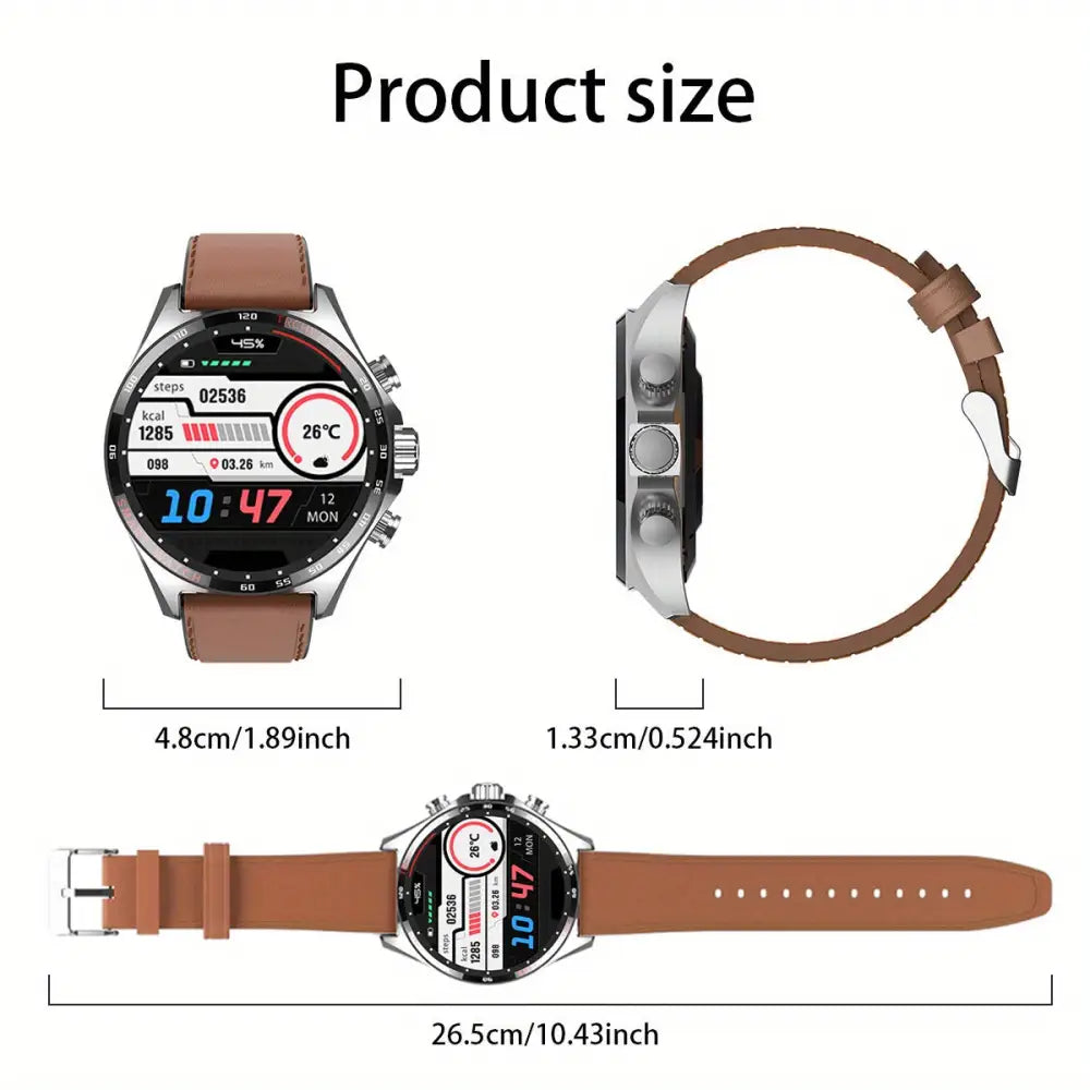 LIGE Men's Smart Watch – Touch Screen with Wireless Calls & Fitness Tracking (6 designs available) Habicare