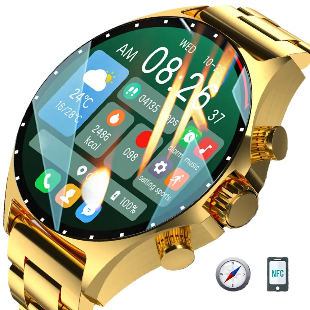 LIGE Men's Smart Watch – Touch Screen with Wireless Calls & Fitness Tracking (6 designs available) Habicare