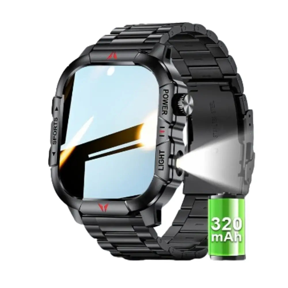 LIGE Men's Smartwatch – 2.01" Large Screen with Flashlight, Weather Alerts Habicare