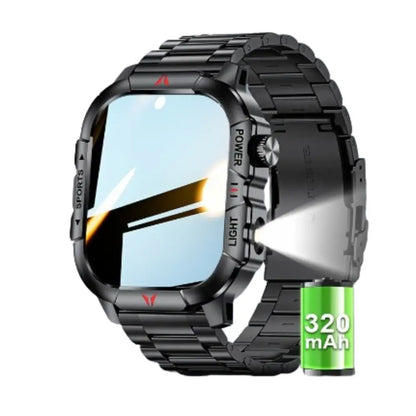 LIGE Men's Smartwatch – 2.01" Large Screen with Flashlight, Weather Alerts Habicare