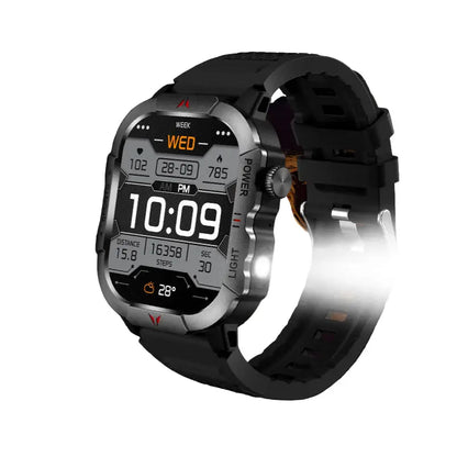 LIGE Men's Smartwatch – 2.01" Large Screen with Flashlight, Weather Alerts Habicare