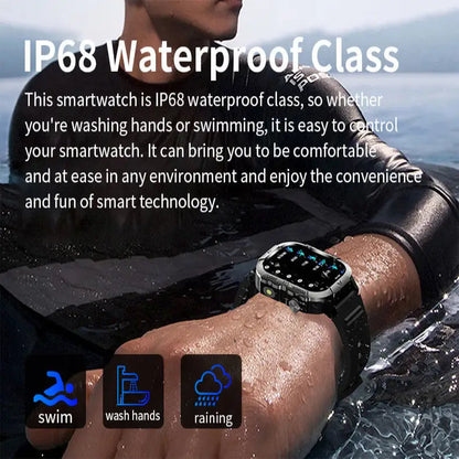 LIGE Men's Smartwatch – 2.01" Large Screen with Flashlight, Weather Alerts Habicare