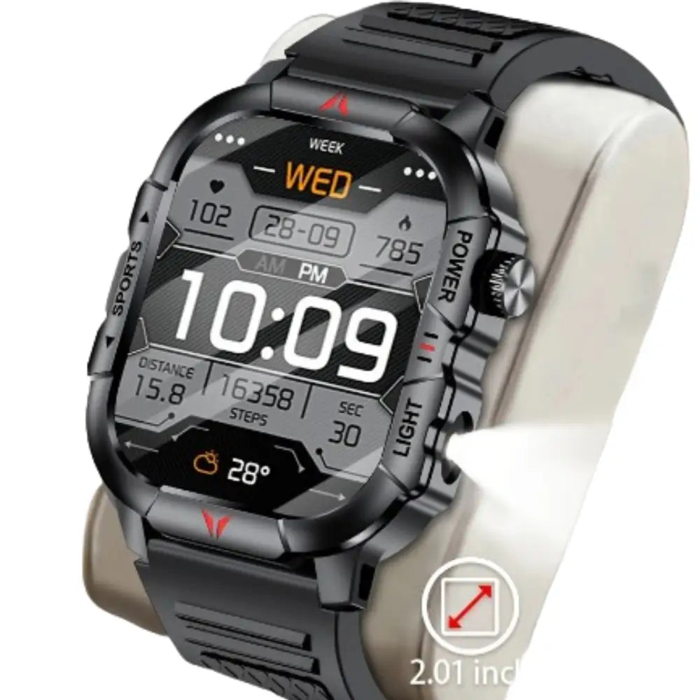 LIGE Men's Smartwatch – 2.01" Large Screen with Flashlight, Weather Alerts Habicare