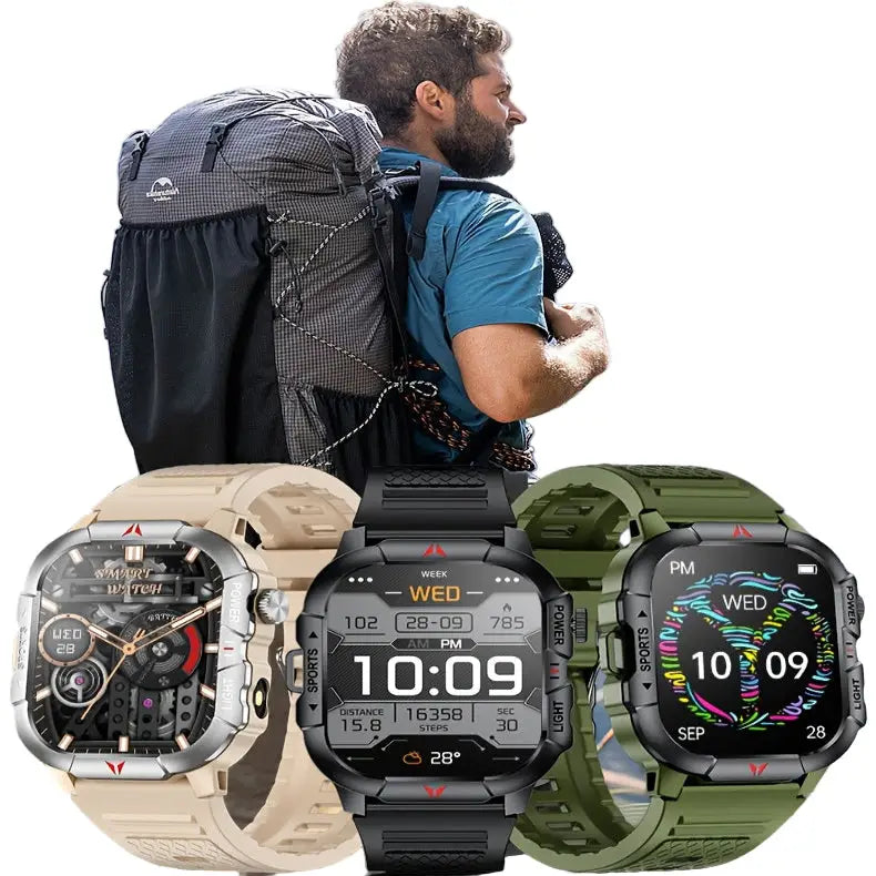 LIGE Men's Smartwatch – 2.01" Large Screen with Flashlight, Weather Alerts Habicare