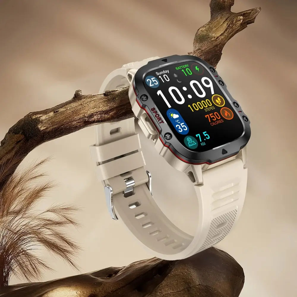 LIGE Men's Smartwatch – Voice Assistant, Breathing Exercises, Raise-to-Wake Screen (4 colours available) Habicare