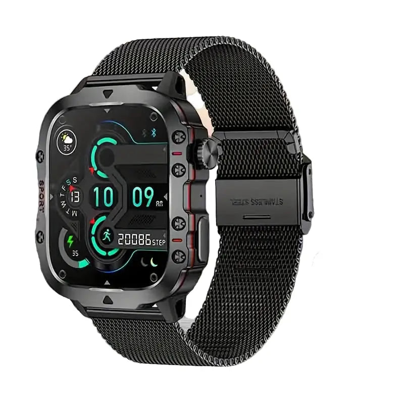 LIGE Men's Smartwatch – Voice Assistant, Breathing Exercises, Raise-to-Wake Screen (4 colours available) Habicare
