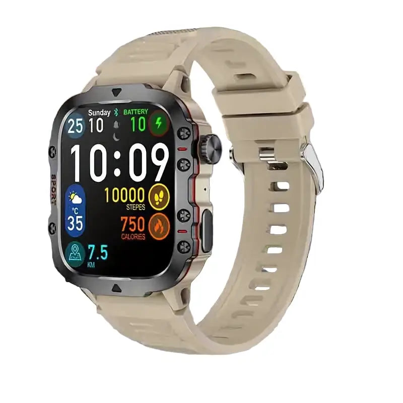 LIGE Men's Smartwatch – Voice Assistant, Breathing Exercises, Raise-to-Wake Screen (4 colours available) Habicare