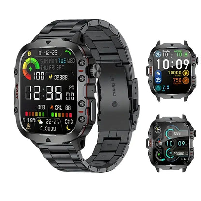 LIGE Men's Smartwatch – Voice Assistant, Breathing Exercises, Raise-to-Wake Screen (4 colours available) Habicare