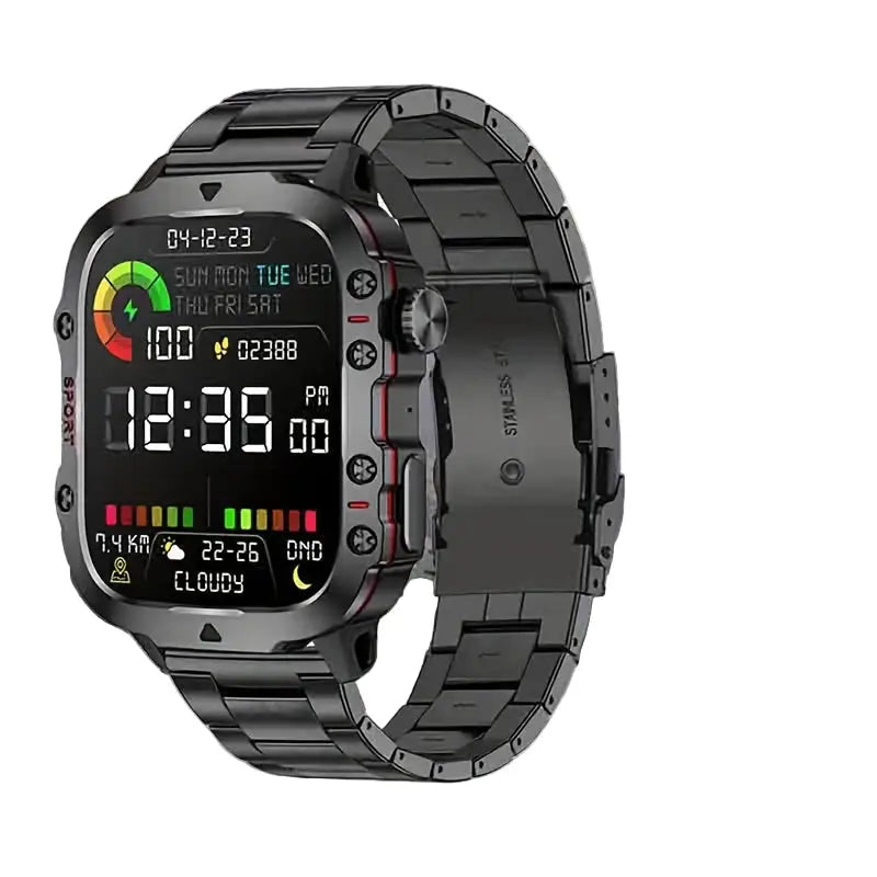 LIGE Men's Smartwatch – Voice Assistant, Breathing Exercises, Raise-to-Wake Screen (4 colours available) Habicare