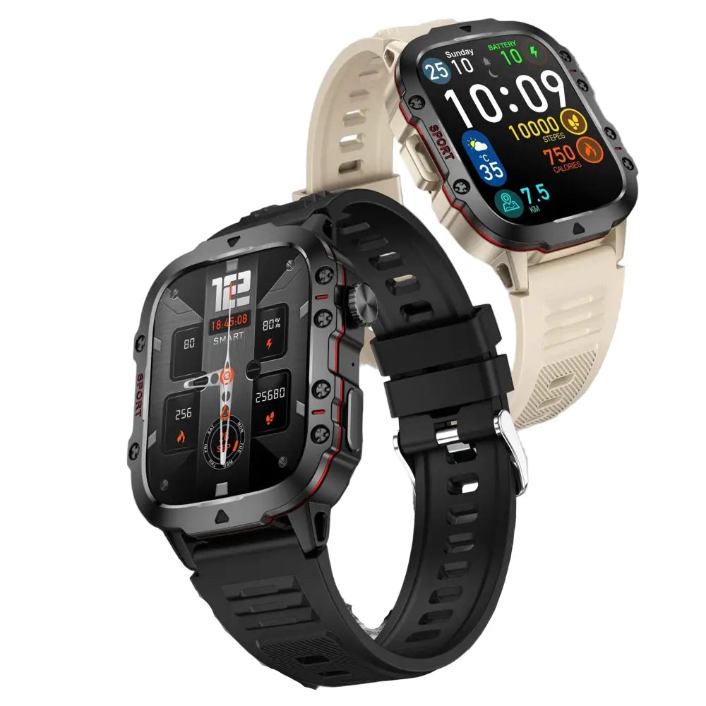 LIGE Men's Smartwatch – Voice Assistant, Breathing Exercises, Raise-to-Wake Screen (4 colours available) Habicare