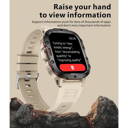 LIGE Men's Smartwatch – Voice Assistant, Breathing Exercises, Raise-to-Wake Screen (4 colours available) Habicare
