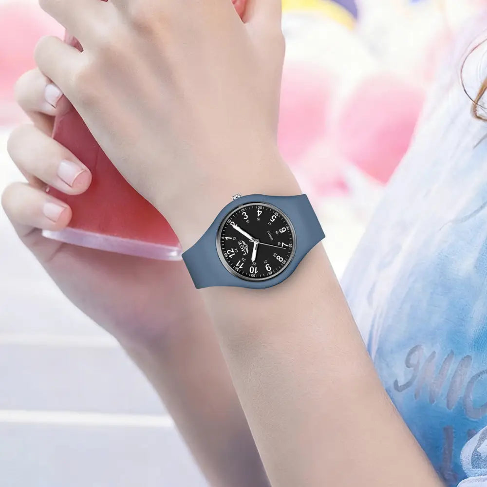 LIGE Minimalist Silicone Quartz Watch – Unisex Design (Available in Multiple Colour Combinations) Habicare