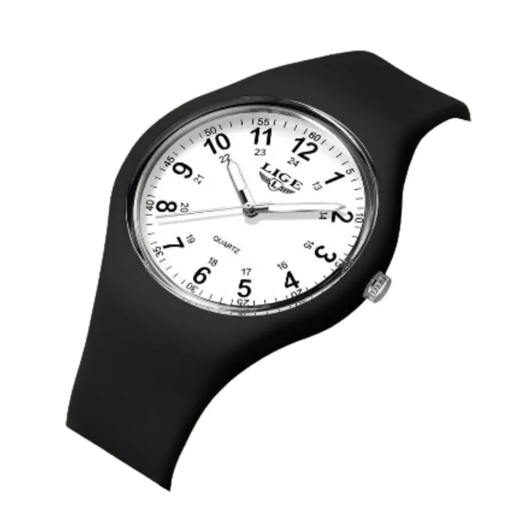 LIGE Minimalist Silicone Quartz Watch – Unisex Design (Available in Multiple Colour Combinations) Habicare
