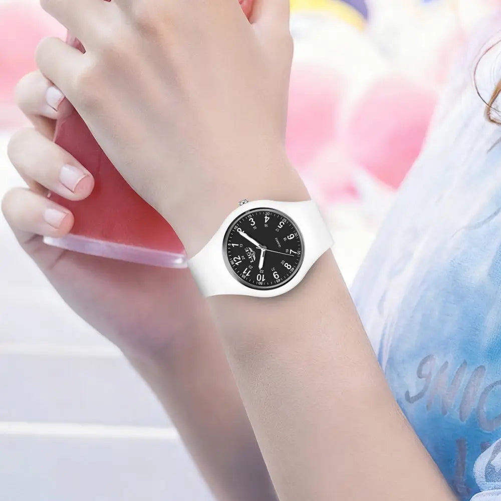 LIGE Minimalist Silicone Quartz Watch – Unisex Design (Available in Multiple Colour Combinations) Habicare