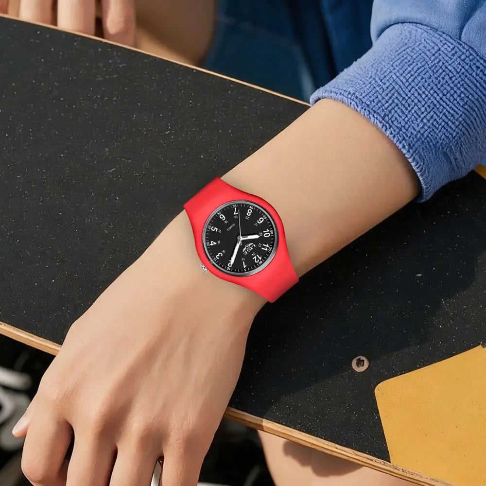 LIGE Minimalist Silicone Quartz Watch – Unisex Design (Available in Multiple Colour Combinations) Habicare