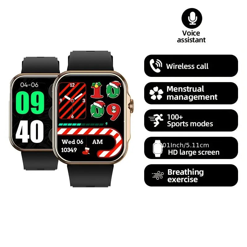 LIGE Outdoor Smart Watch – Large HD Screen, AI Voice Assistant Habicare