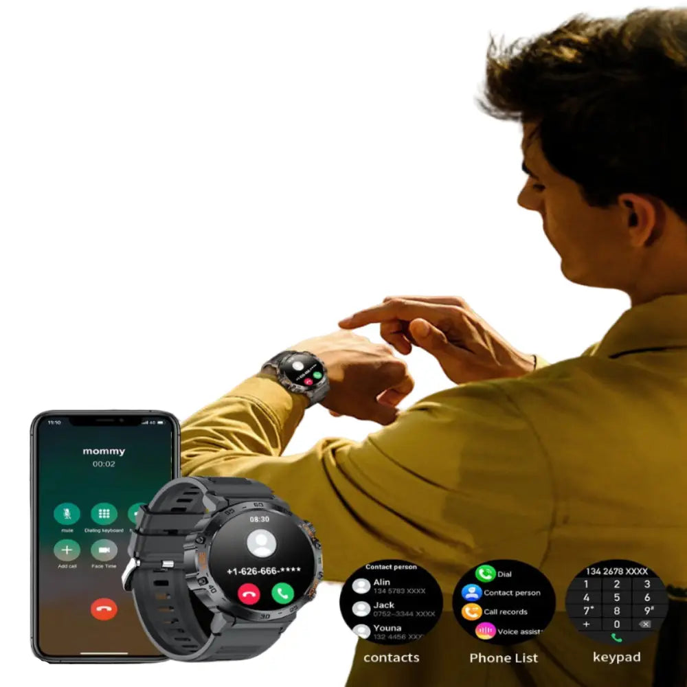 LIGE Outdoor Smartwatch – HD Screen, LED Flashlight, 290mAh Battery (6 types available) Habicare