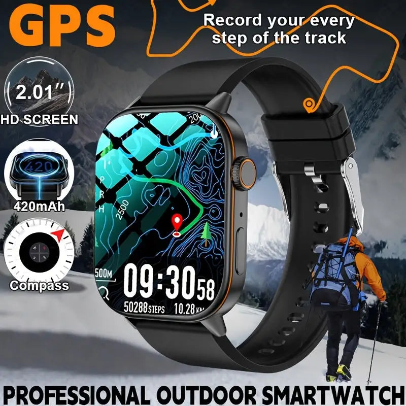 LIGE Outdoor Smartwatch – Large Screen with Compass & Music (10 different styles available) Habicare