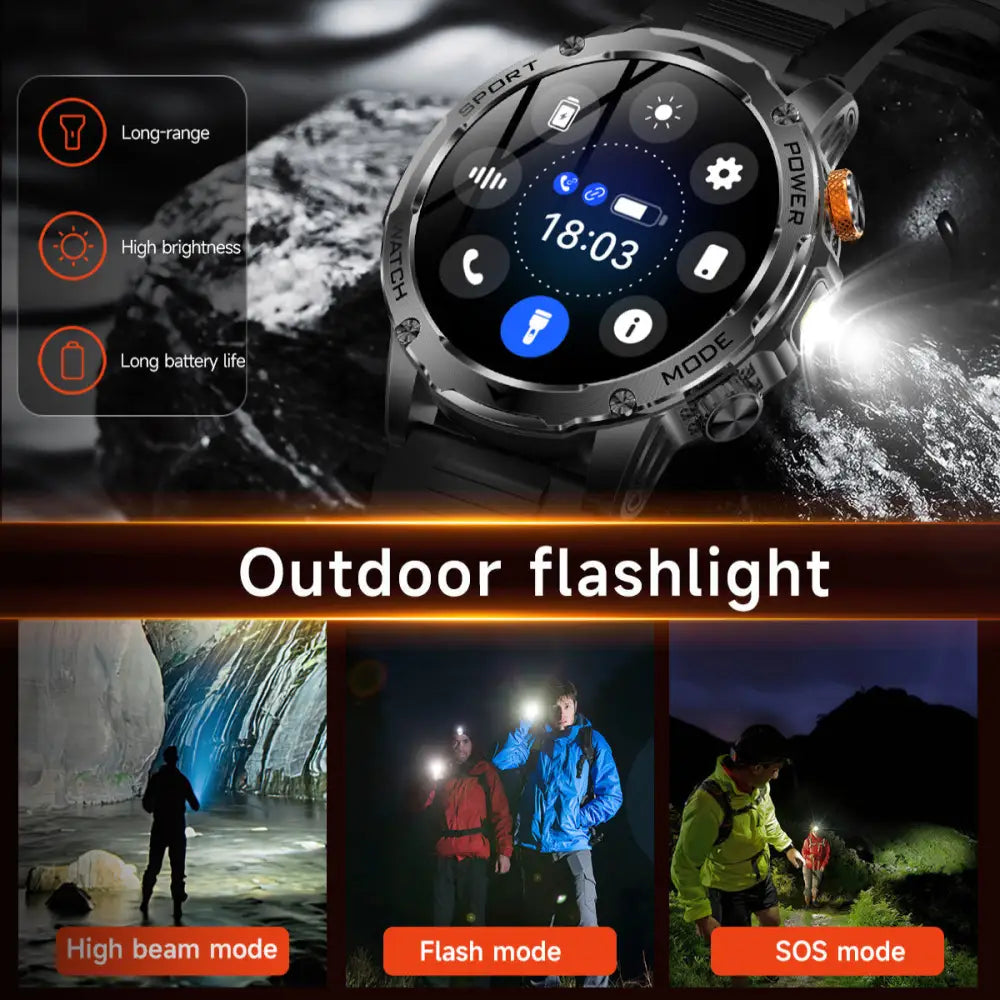 LIGE Smart Sports Watch – 1.7" HD Screen, 15-Day Battery, Wireless Calls (6 designs available) Habicare