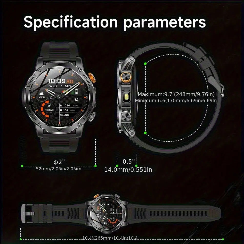 LIGE Smart Sports Watch – 1.7" HD Screen, 15-Day Battery, Wireless Calls (6 designs available) Habicare