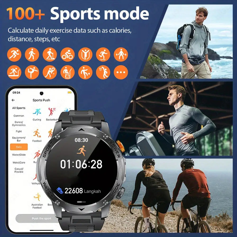 LIGE Smart Sports Watch – 1.7" HD Screen, 15-Day Battery, Wireless Calls (6 designs available) Habicare