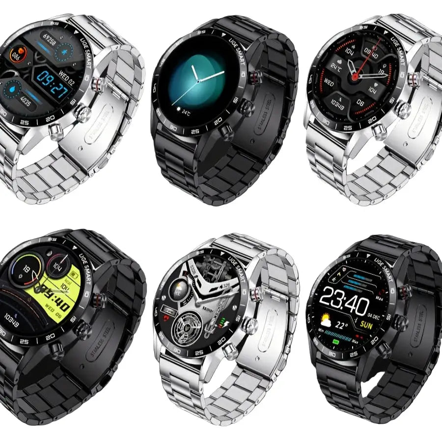 LIGE Smart Watch – 1.32" Full Touch Screen with Call Reminder, Fitness & Life Tracking (available in Black & Silver) Habicare