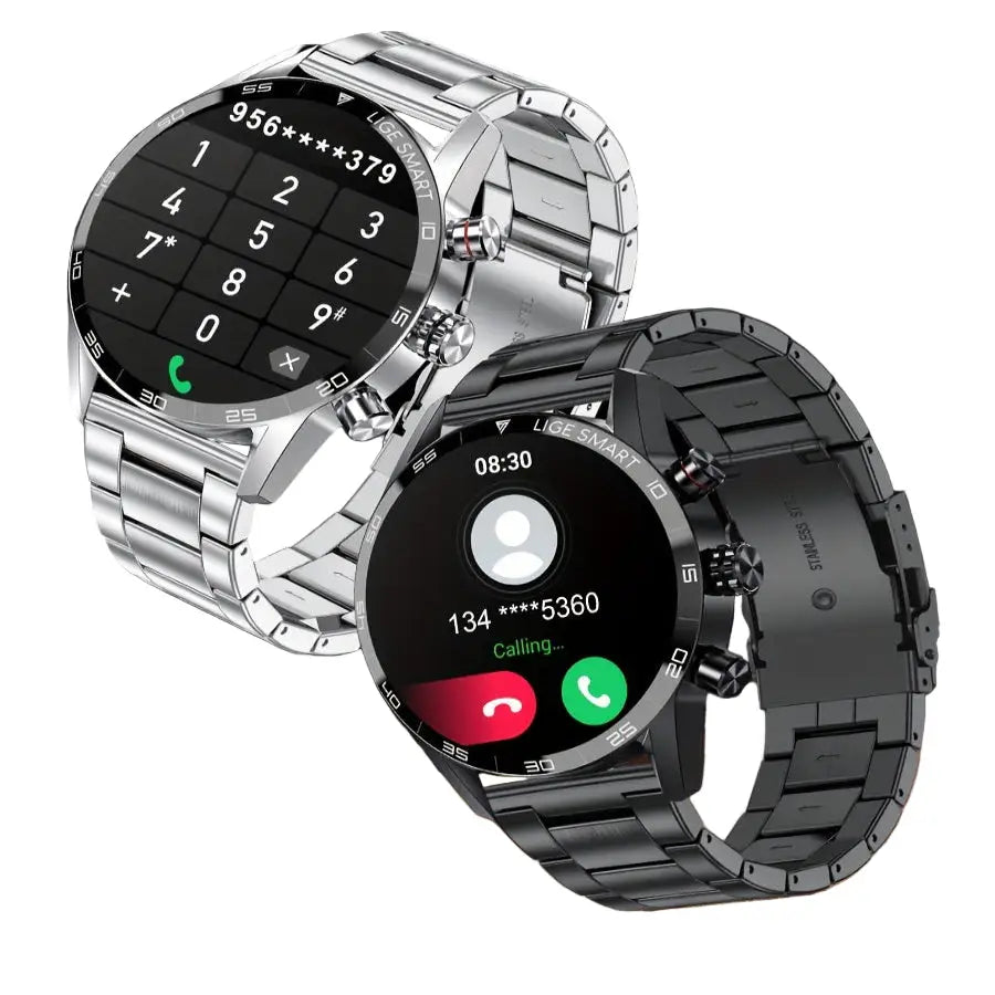 LIGE Smart Watch – 1.32" Full Touch Screen with Call Reminder, Fitness & Life Tracking (available in Black & Silver) Habicare