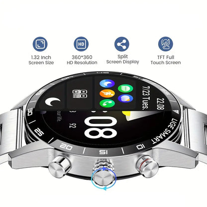 LIGE Smart Watch – 1.32" Full Touch Screen with Call Reminder, Fitness & Life Tracking (available in Black & Silver) Habicare