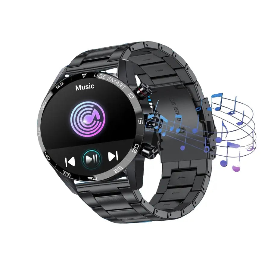 LIGE Smart Watch – 1.32" Full Touch Screen with Call Reminder, Fitness & Life Tracking (available in Black & Silver) Habicare
