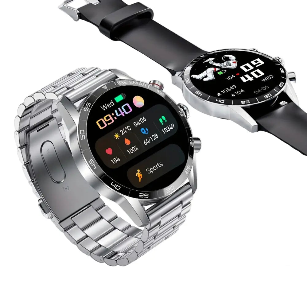 LIGE Smart Watch – 1.32" Full Touch Screen with Call Reminder, Fitness & Life Tracking (available in Black & Silver) Habicare