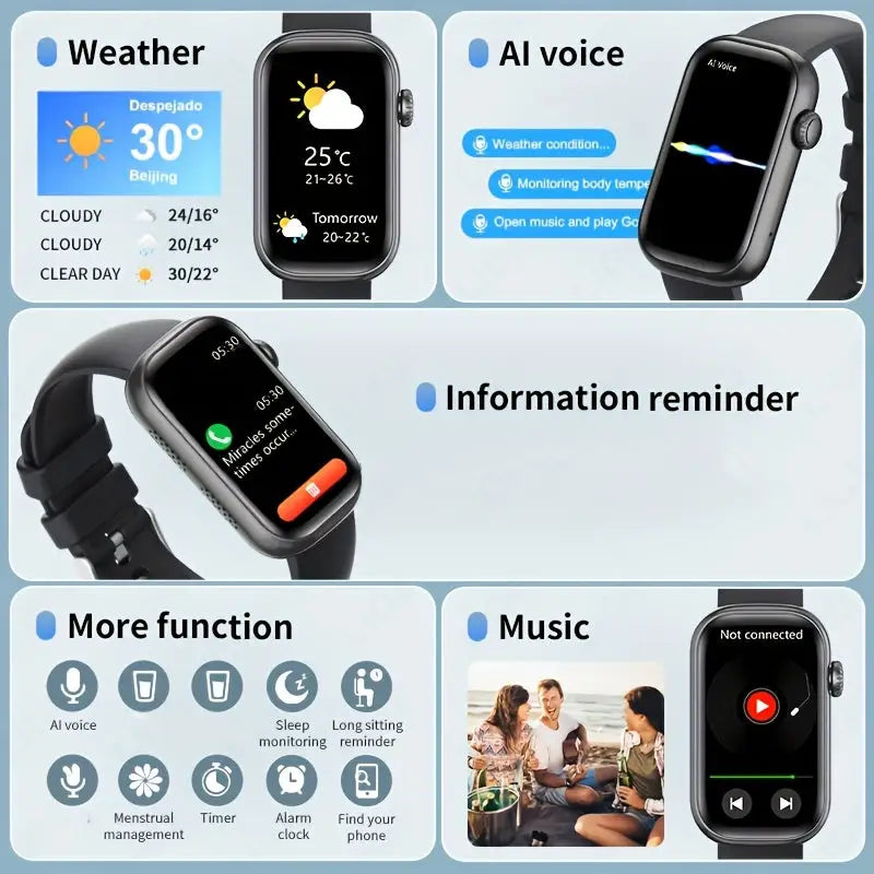 LIGE Smart Watch – HD TFT Display with Wireless Calls, 100+ Sports Modes (available in 3 colours) Habicare