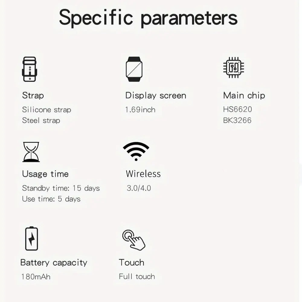 LIGE Smart Watch – Make/Answer Calls, Custom Wallpaper, Music Control (4 colours available) Habicare
