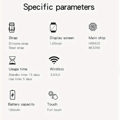 LIGE Smart Watch – Make/Answer Calls, Custom Wallpaper, Music Control (4 colours available) Habicare