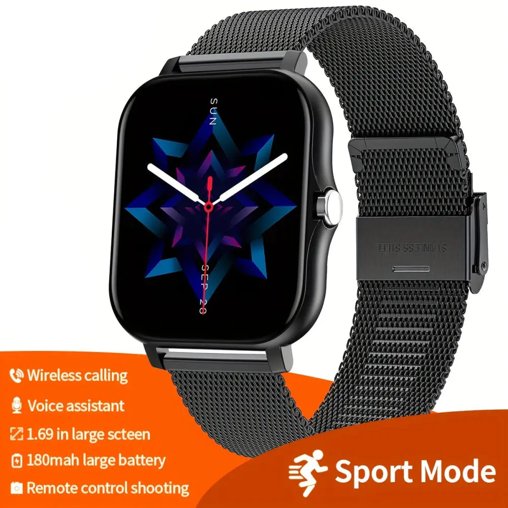 LIGE Smart Watch – Make/Answer Calls, Custom Wallpaper, Music Control (4 colours available) Habicare