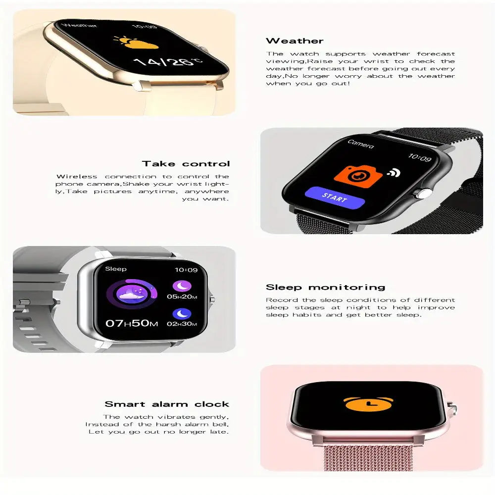 LIGE Smart Watch – Ultra-Thin Design with Wireless Calls (8 colours available) Habicare