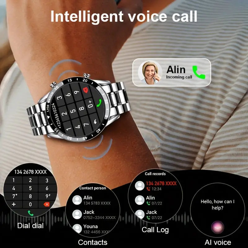 LIGE Smartwatch – Full Touchscreen with Call Management (4 types available) Habicare